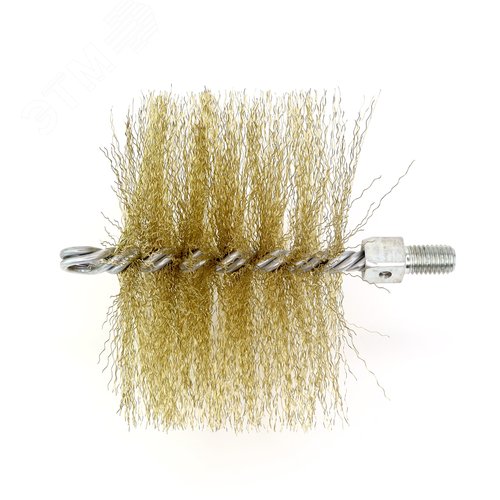Изображение товара Щетка ерш д130x95x160, латунир-я сталь 0,30, м12 очистка котлов теплообменников дымоходов труб отверстий (шт)
