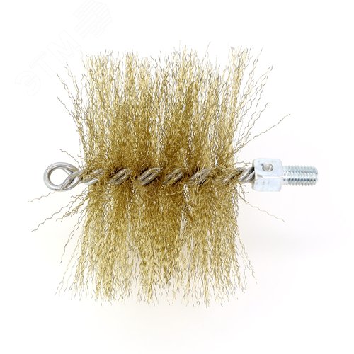 Изображение товара Щетка ерш д140x95x160, латунир-я сталь 0,30, м12 очистка котлов теплообменников дымоходов труб отверстий (шт)