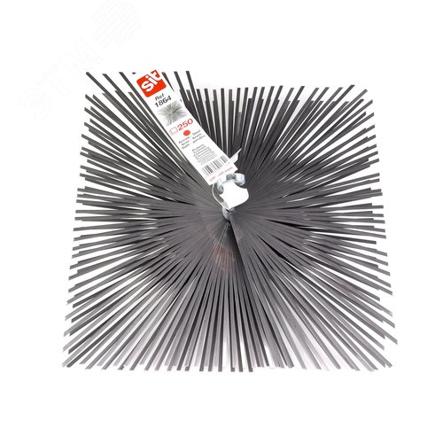 Изображение товара Щетка ерш 250x250x60x140 плоская сталь 3,00x0,40 очистка котлов теплообменников дымоходов труб отверстий (шт)