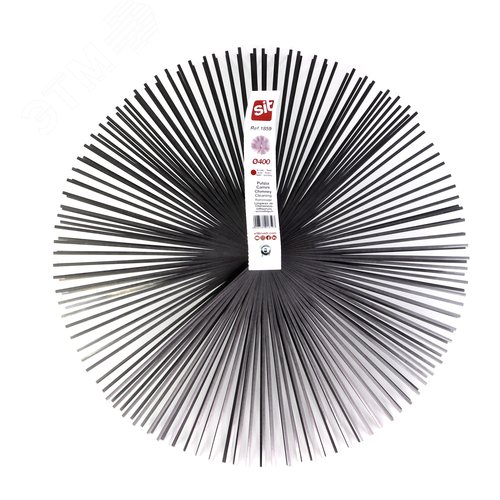 Изображение товара Щетка ерш д400x60x140, плоская сталь 3,00x0,40, м12 очистка котлов теплообменников дымоходов труб отверстий (шт)