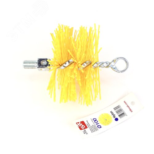 Изображение товара Щетка ерш д100x60x140, нейлон 1,80x1,30, м12 очистка котлов теплообменников дымоходов труб отверстий (шт)