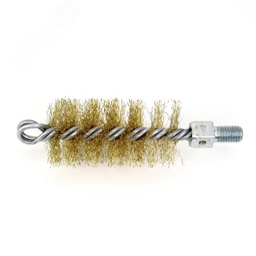 Изображение товара Щетка ерш д45x95x160 латунир-я сталь 0,30, посадка м12 резьба очистка котлов теплообменников дымоходов (шт)
