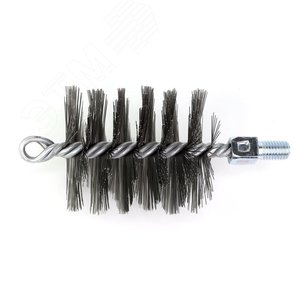 Изображение товара Щетка ерш Д75х95х160, сталь 0,35, М12 очистка котлов теплообменников дымоходов труб отверстий (шт)