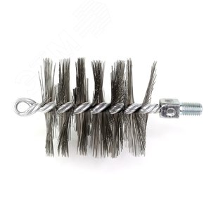 Изображение товара Щетка ерш Д85х95х160, сталь 0,35, М12 очистка котлов теплообменников дымоходов труб отверстий (шт)