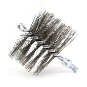 Изображение товара Щетка ерш Д130х95х160, сталь 0,50, М12 очистка котлов теплообменников дымоходов труб отверстий (шт)