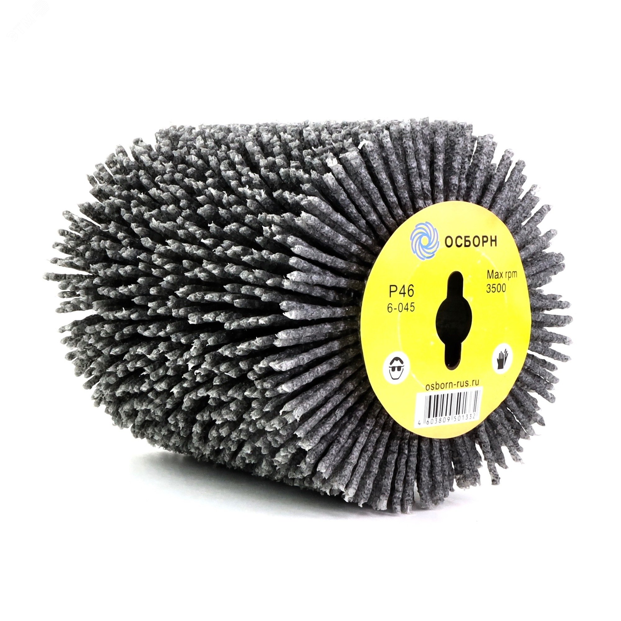 Изображение товара Щетка валик спиральная D100x120x13 для браширования дерева P46
