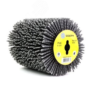 Изображение товара Щетка валик спиральная Д100x120x13, ворс полимер абразив P46 по дереву (6-045) (шт)