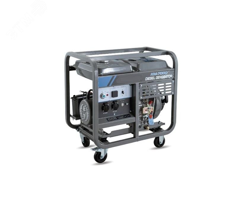 Изображение товара Дизельный генератор KM5000D 5 кВт с электростартером и колесами TOR