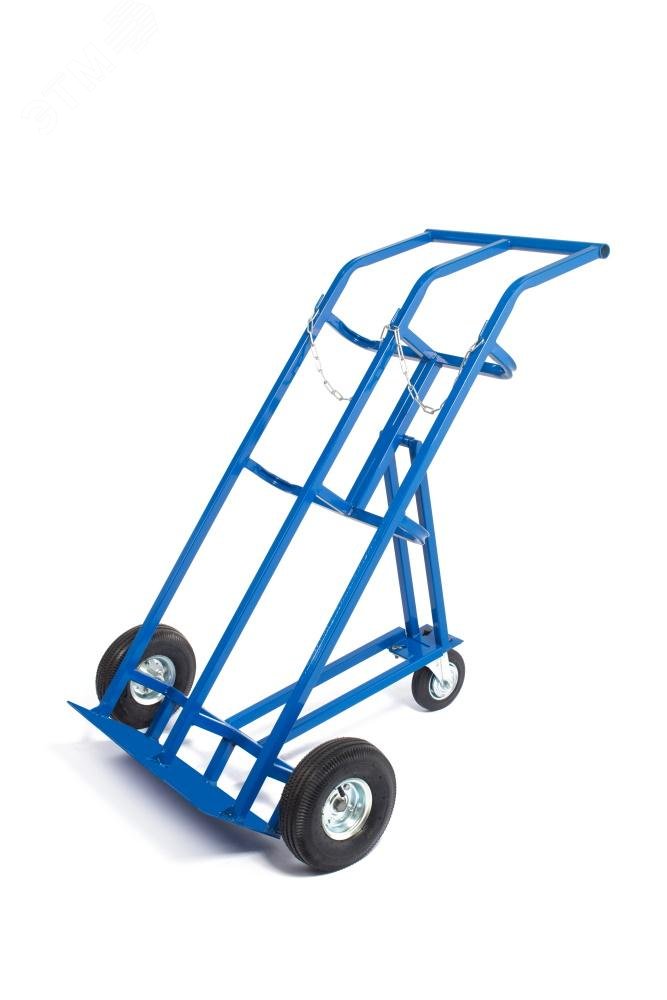 Изображение товара Тележка для газовых баллонов ГБ-2 2 баллона пневмо колеса 160 мм