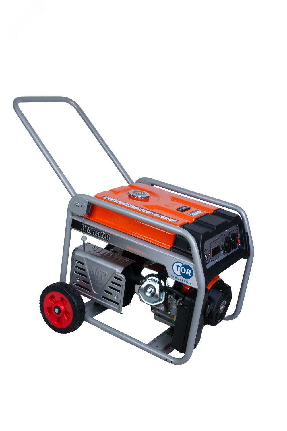 Изображение товара Бензиновый генератор KM6500H 5 кВт с электростартером и колесами TOR