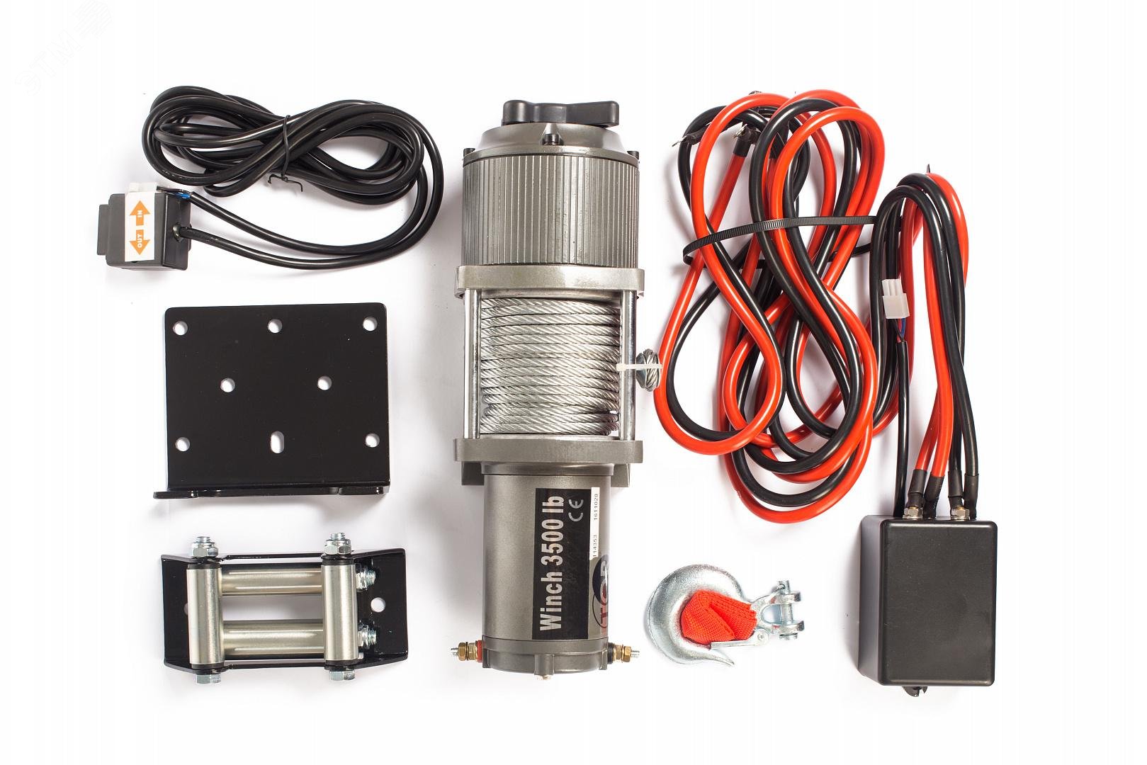 Изображение товара Автомобильная электролебедка TOR 114353 1588 кг 15 м 12 В для буксировки