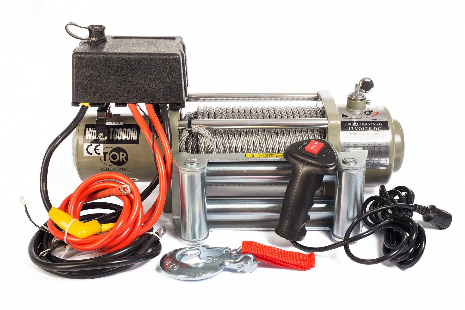 Изображение товара Лебедка автомобильная ЛА S10000 г/п 4536 кг 28 м 24V (шт)