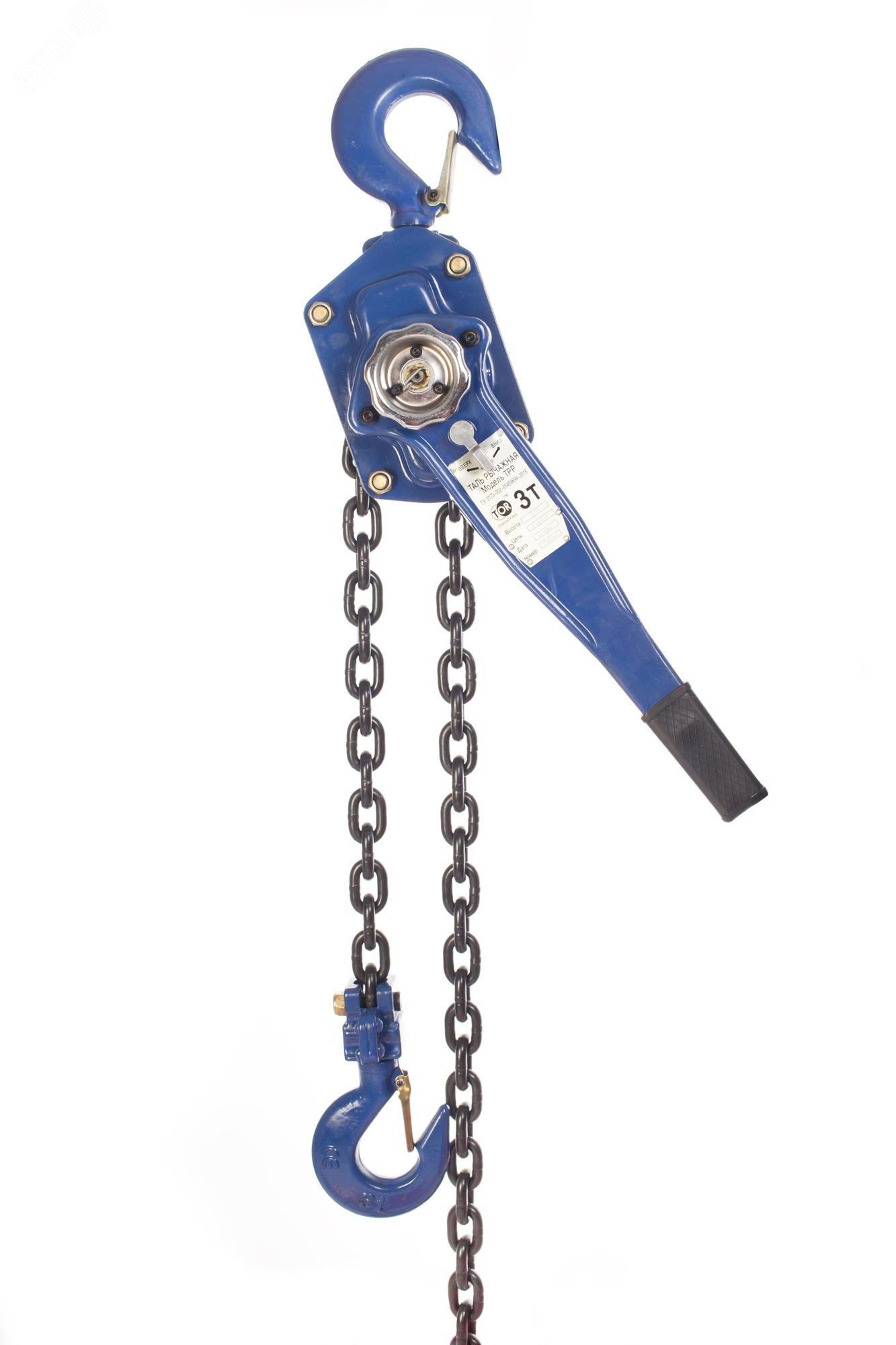 Изображение товара Ручная рычажная таль Тор 3 тонны 6 метров ТРР-ТРШСР