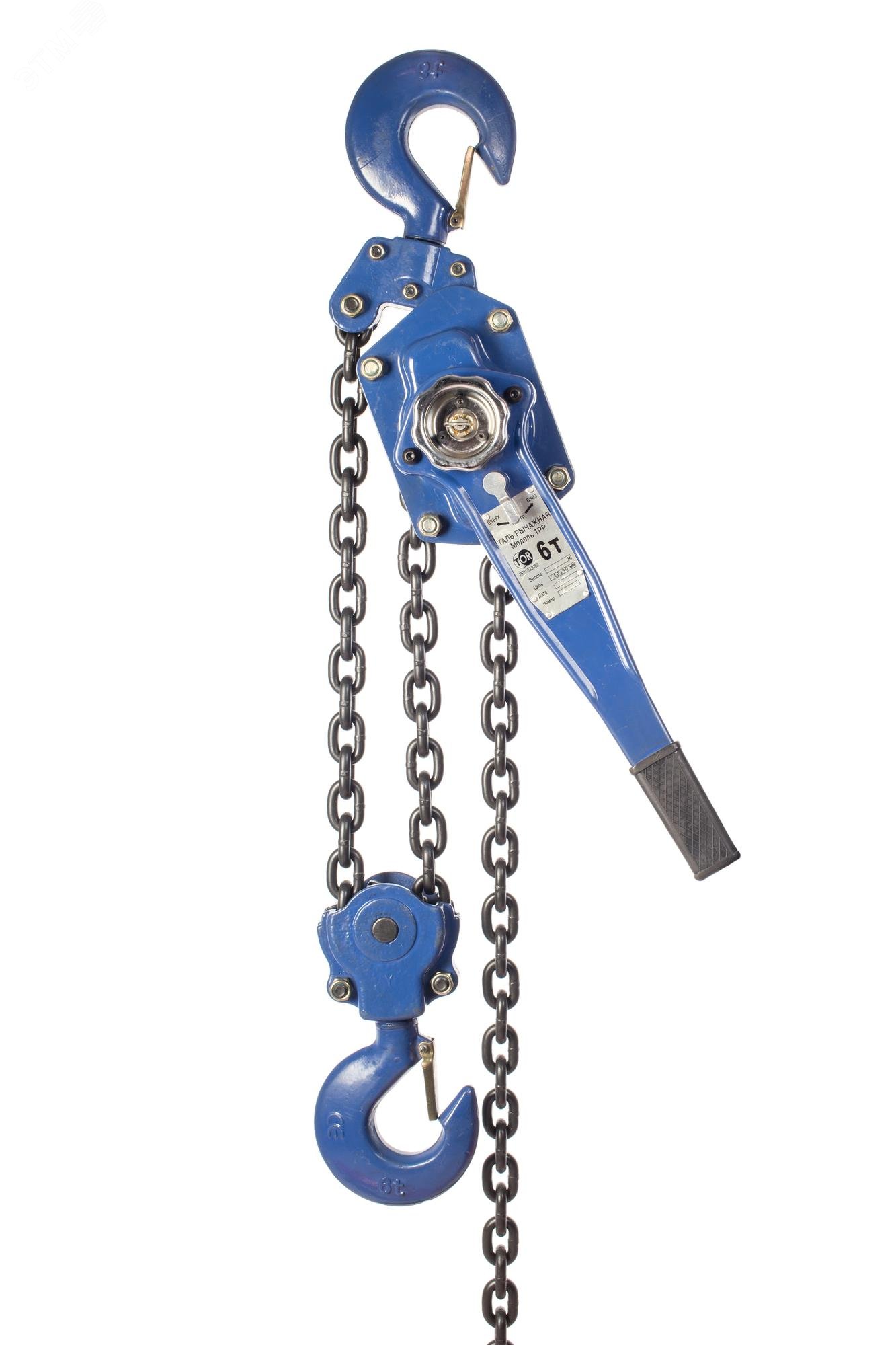 Изображение товара Ручная рычажная таль TOR ТРР-ТРШСР 6,0ТХ3М для грузоподъемности 6 тонн