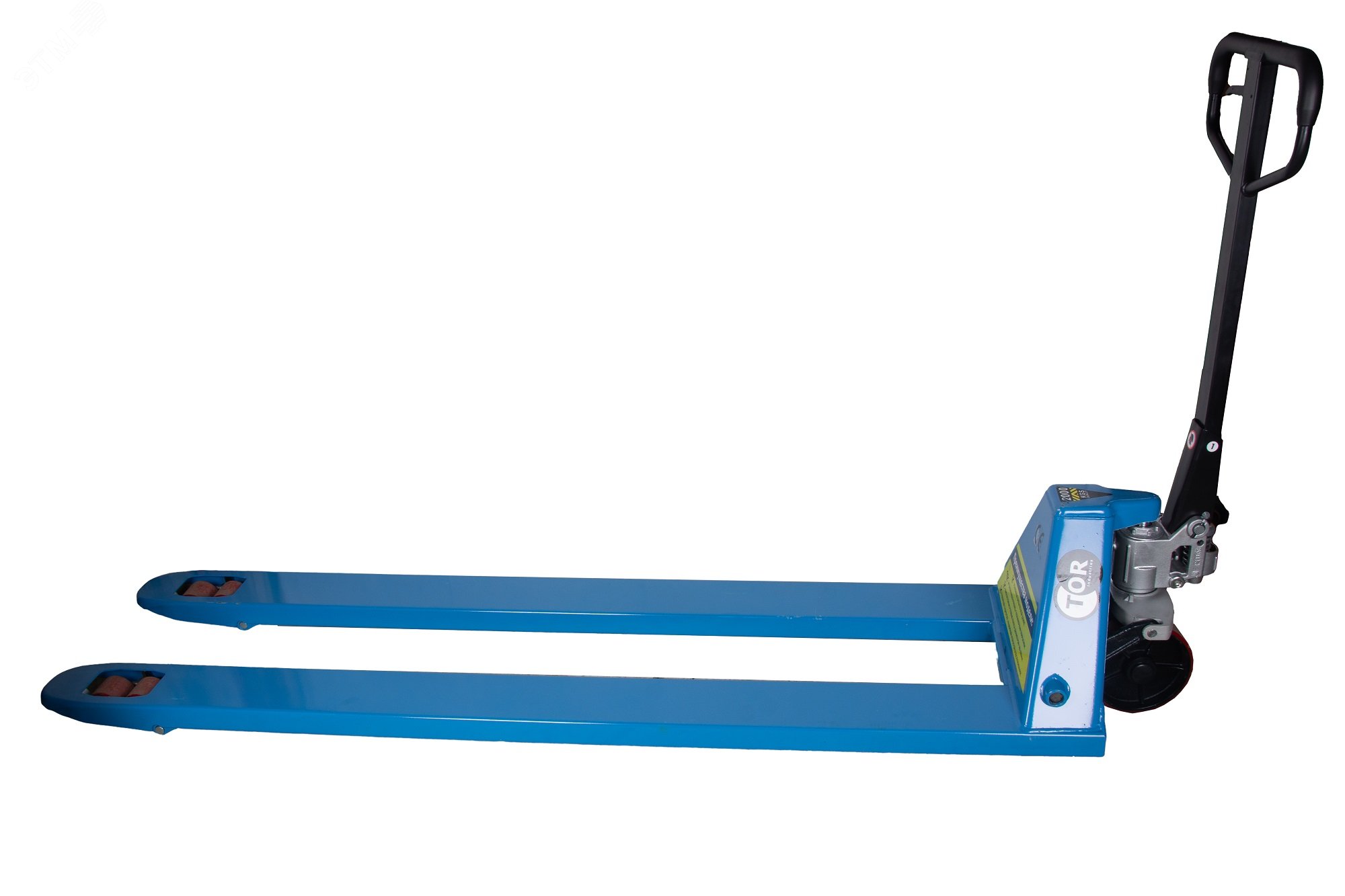 Изображение товара Гидравлическая тележка TOR RHP 2500 кг удлиненные вилы 2000 мм полиуретановые колеса