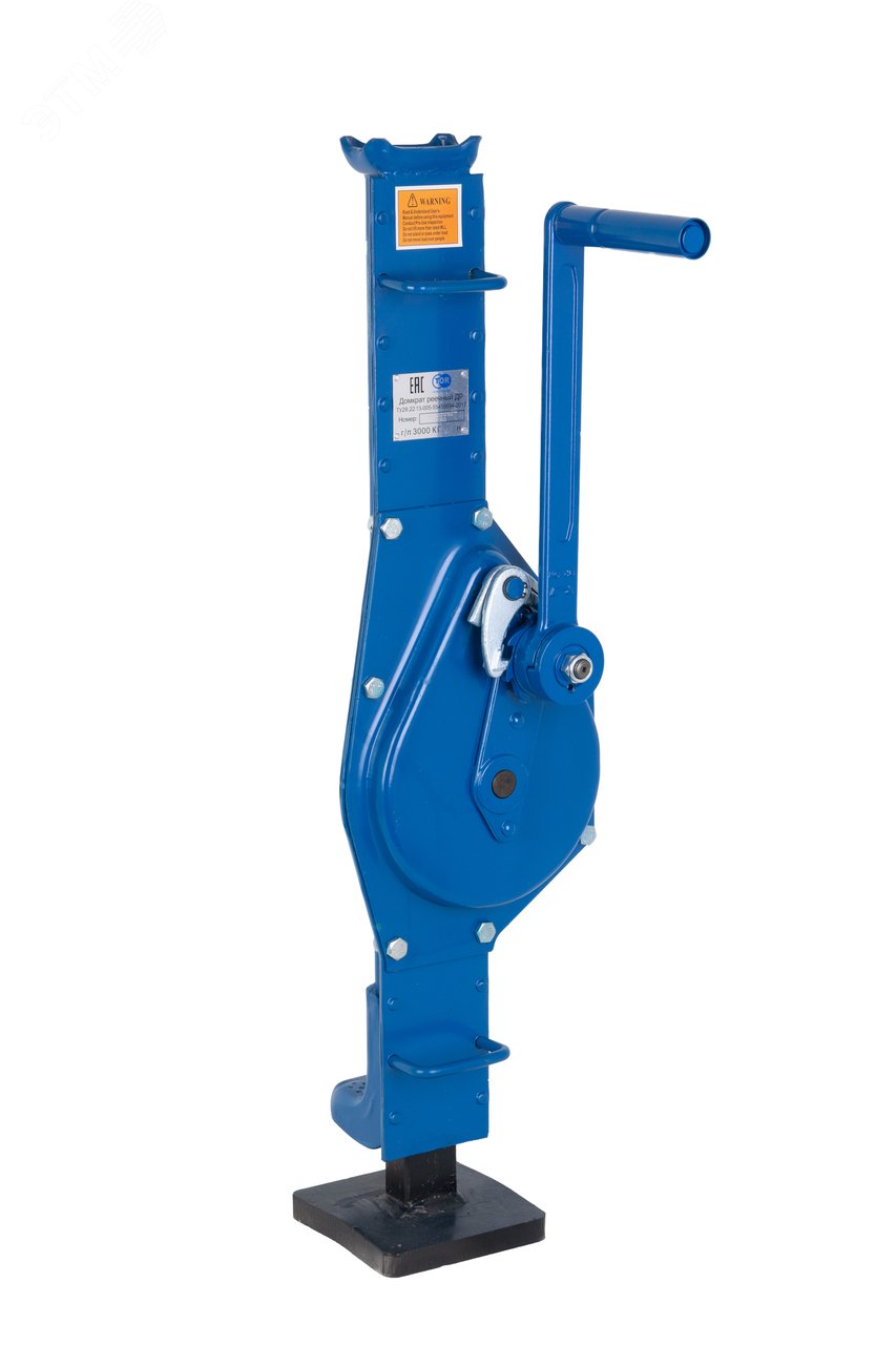 Изображение товара Реечный домкрат TOR ДР 3000 грузоподъемностью 3 тонны с высотой подъема 440 мм