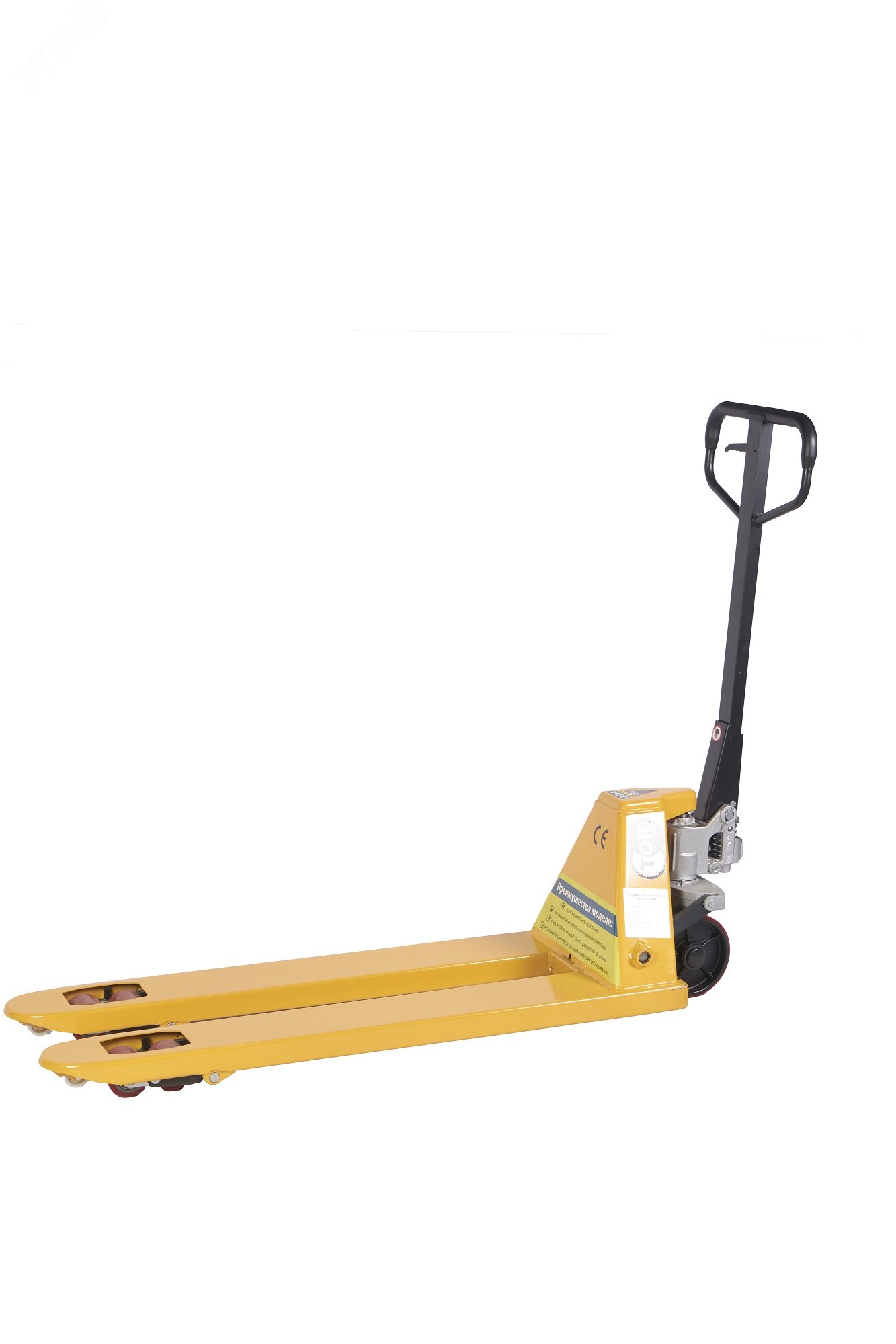 Изображение товара Гидравлическая тележка TOR RHP(BF) 2500 кг 1150 мм с резиновыми колесами