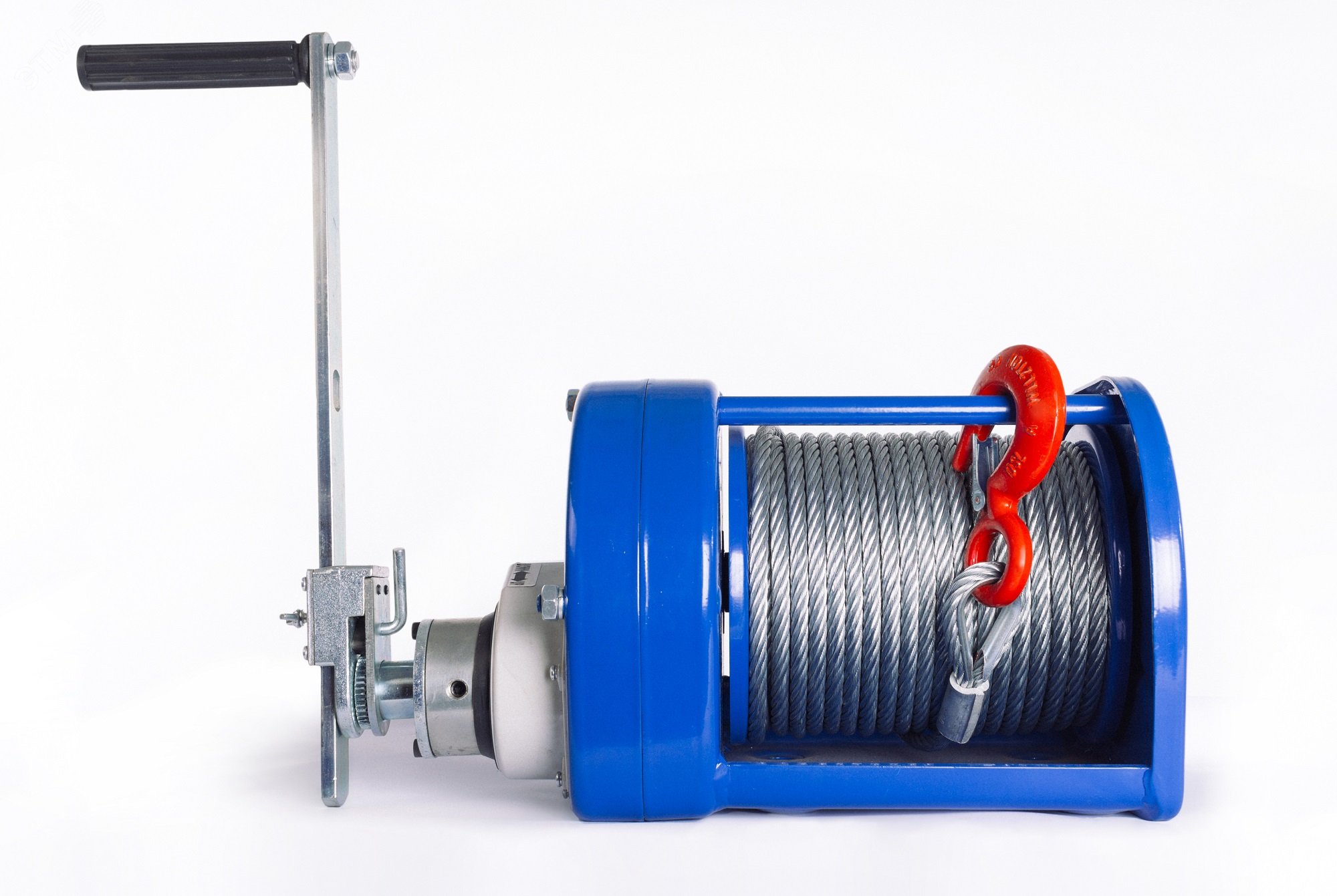 Изображение товара Ручная лебедка TOR ЛТ-2 2 тонны трос 40 м для строительных и промышленных работ