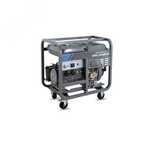 Изображение товара Генератор дизельный KM5000D 5,0 кВт 220В с электростартером и колесами (шт)