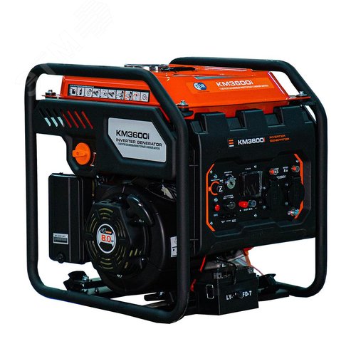 Изображение товара Генератор бензиновый инверторный KM3600i 3,6 кВт 220В 12 л с электростартером (шт)