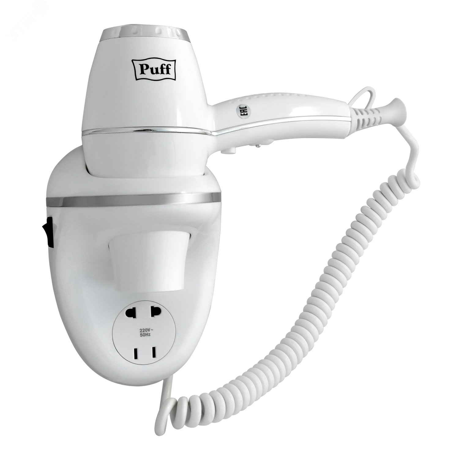 Изображение товара Фен для волос настенный Puff-1800В 1.8 кВт с функцией холодного воздуха