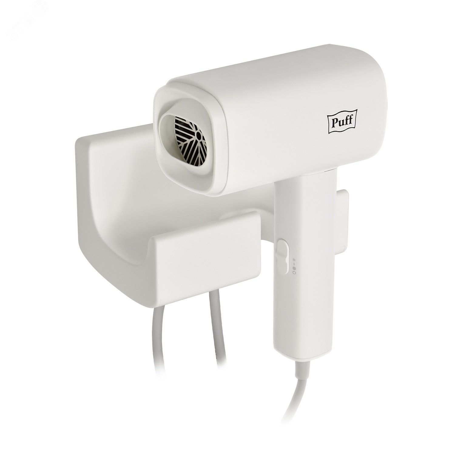 Изображение товара Настенный фен для волос Puff-1601 белый мощность 1,6 Вт два режима