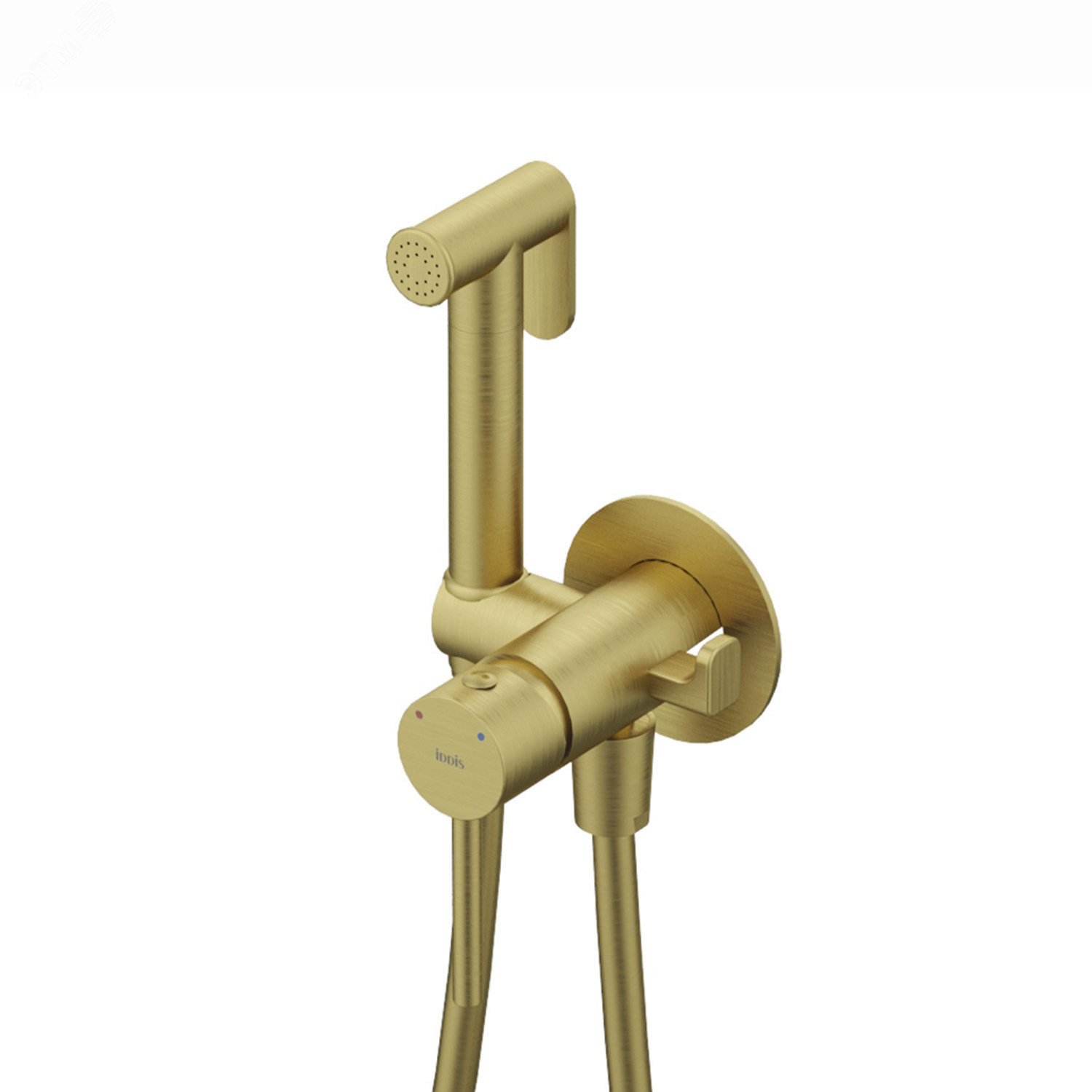 Изображение товара Встраиваемый смеситель с гигиеническим душем матовое золото IDDIS