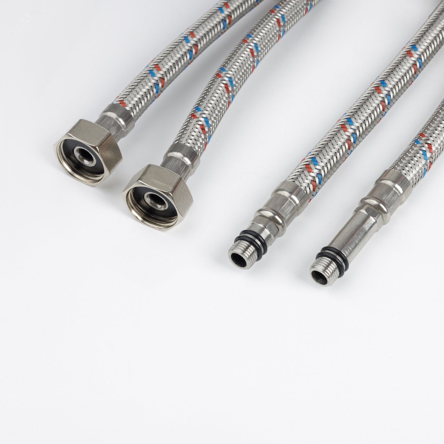 Изображение товара Гибкая сантехническая подводка F1/2xM10S F1/2xM10L 0,6 м комплект 2 шт IDDIS