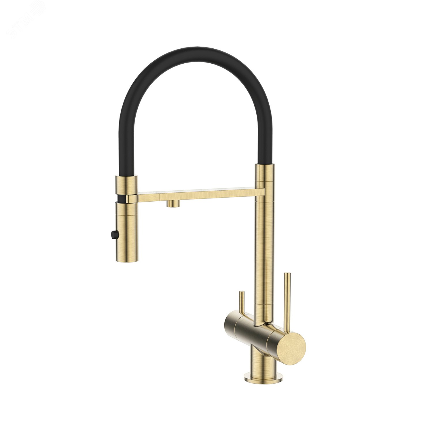 Изображение товара Смеситель для кухни с фильтром и гибким изливом матовое золото Ace