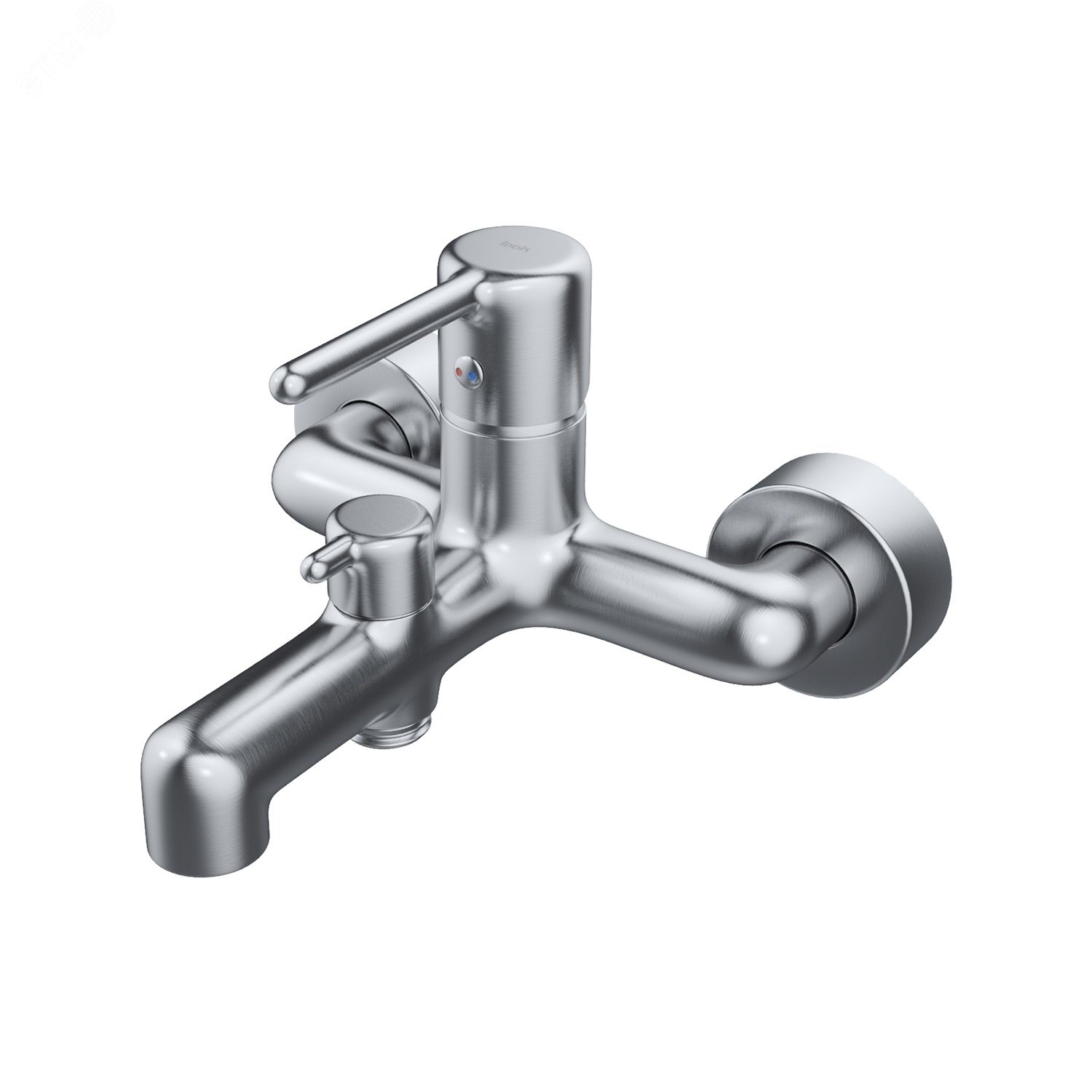 Изображение товара Смеситель для ванны Aiger с коротким изливом матовый хром