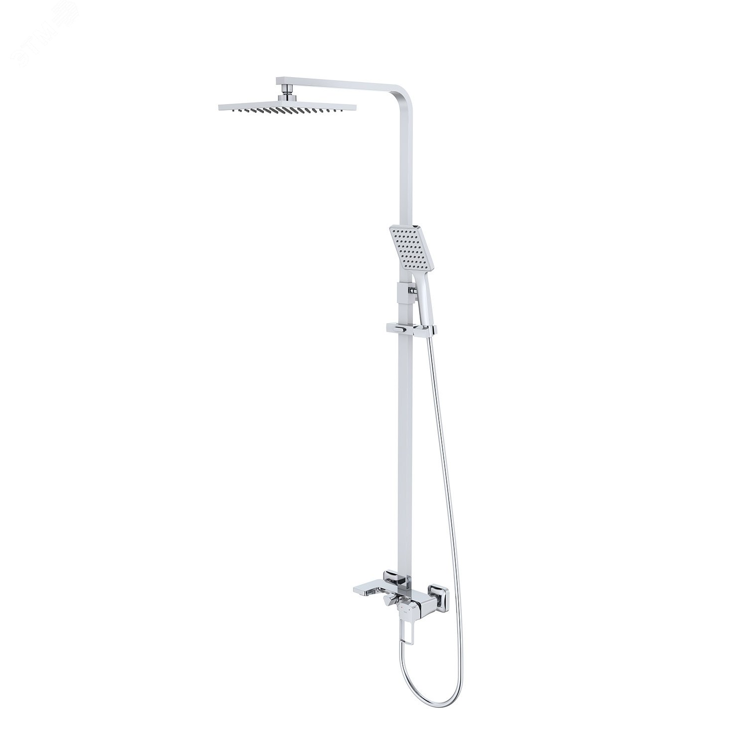 Изображение товара Смеситель с верхним душем Bild для ванной и душевой кабины надежный комплект