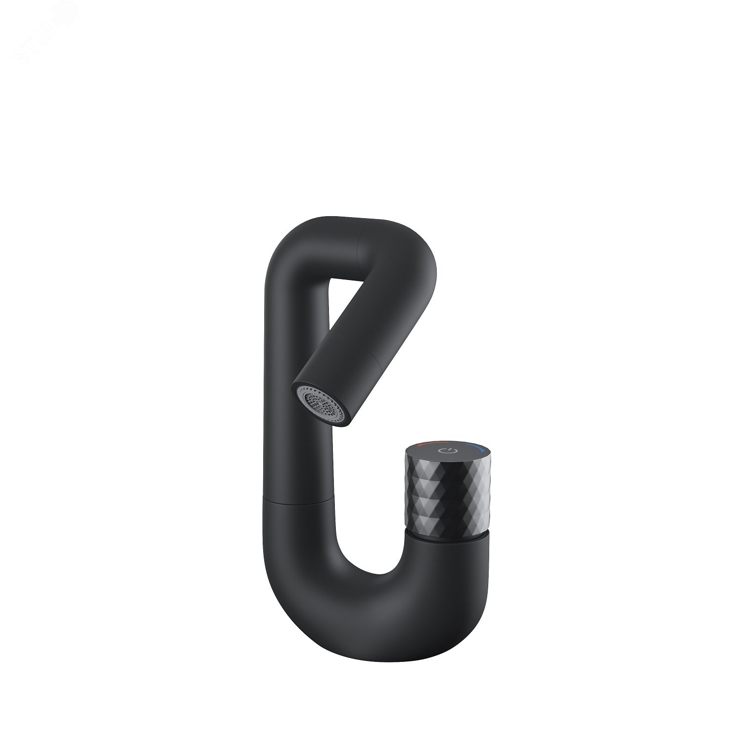 Изображение товара Смеситель для умывальника IDDIS Twist с управлением Push Control черный матовый