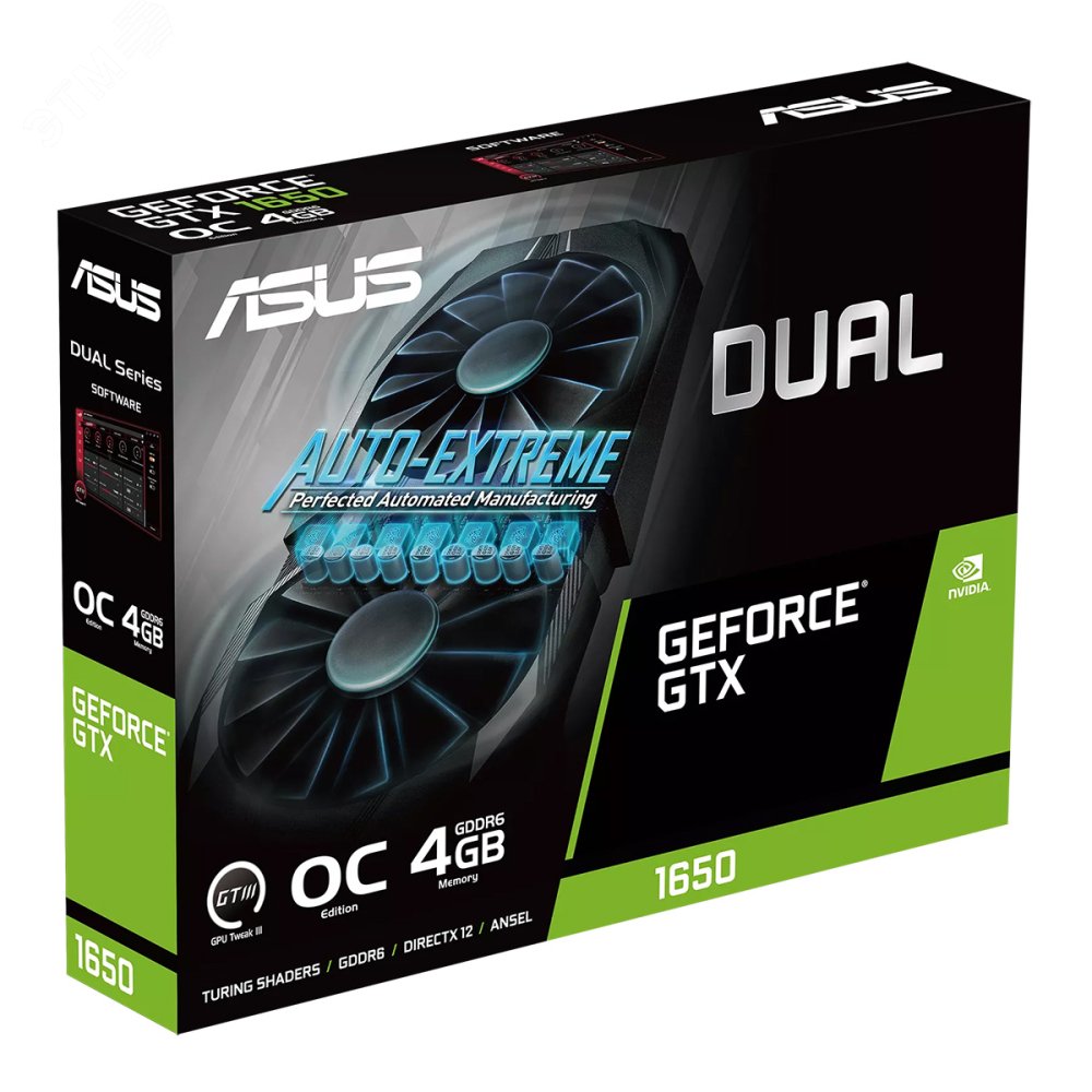 Видеокарта DUAL-GTX1650-O4GD6-P-EVO, NVIDIA GeForce GTX 1650, 4 ГБ GDDR6, PCI-Express 3.0 90YV0EZD-M0NA00 ASUS tech - превью 9