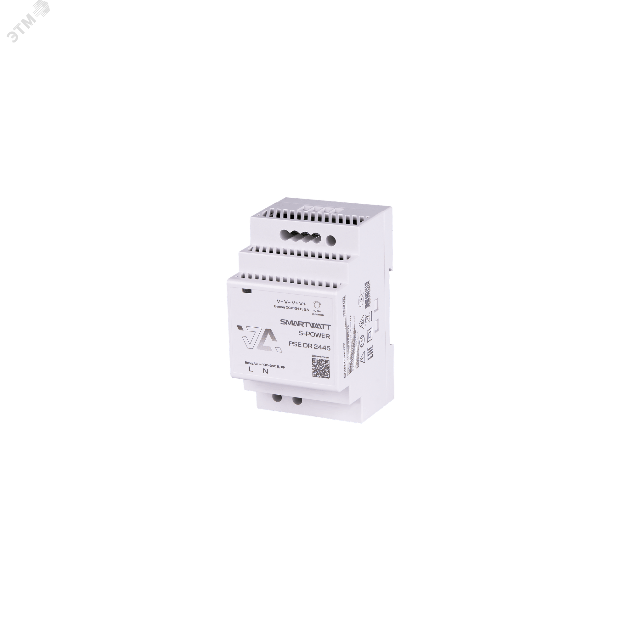 Изображение товара Блок питания 24В, 45 Вт PSE DR 2445 S-POWER (шт)