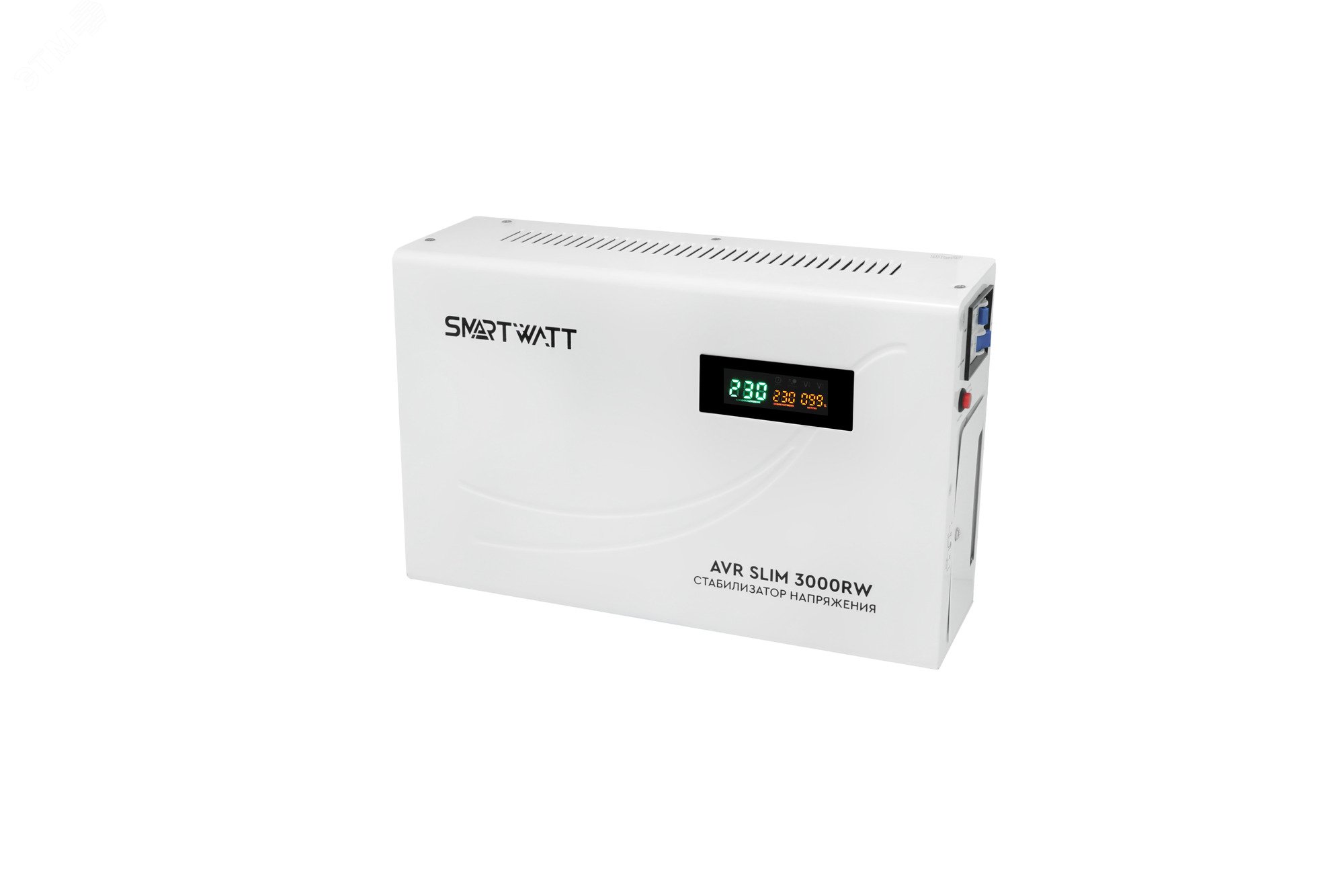 Изображение товара Настенный стабилизатор напряжения 3 кВА SMARTWATT AVR SLIM 3000RW