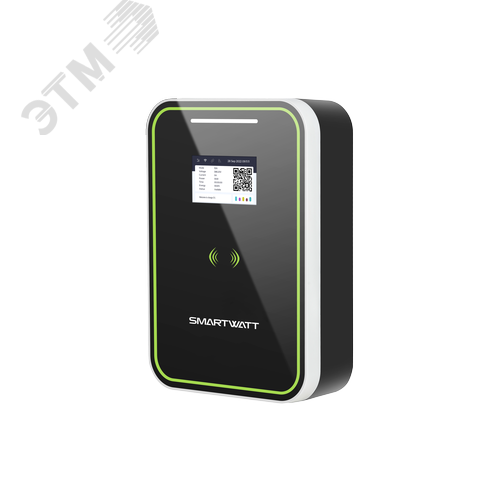 Изображение товара Зарядная станция для электромобиля SMARTWATT EVC, 7 кВт, бытовая, переменный ток, 1 фаза 220 В 32 А, кабель 5 метров TPU Type2, IP54 (шт)