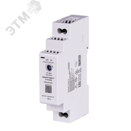 Изображение товара Блок питания 12В, 15 Вт PSE DR 1215 S-POWER (шт)