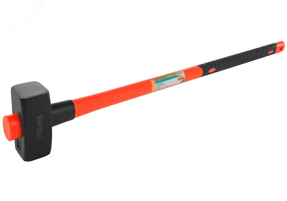 Изображение товара Кувалда 3000 гр квадратный боек рукоятка фиберглас с прорезиненным покрытием