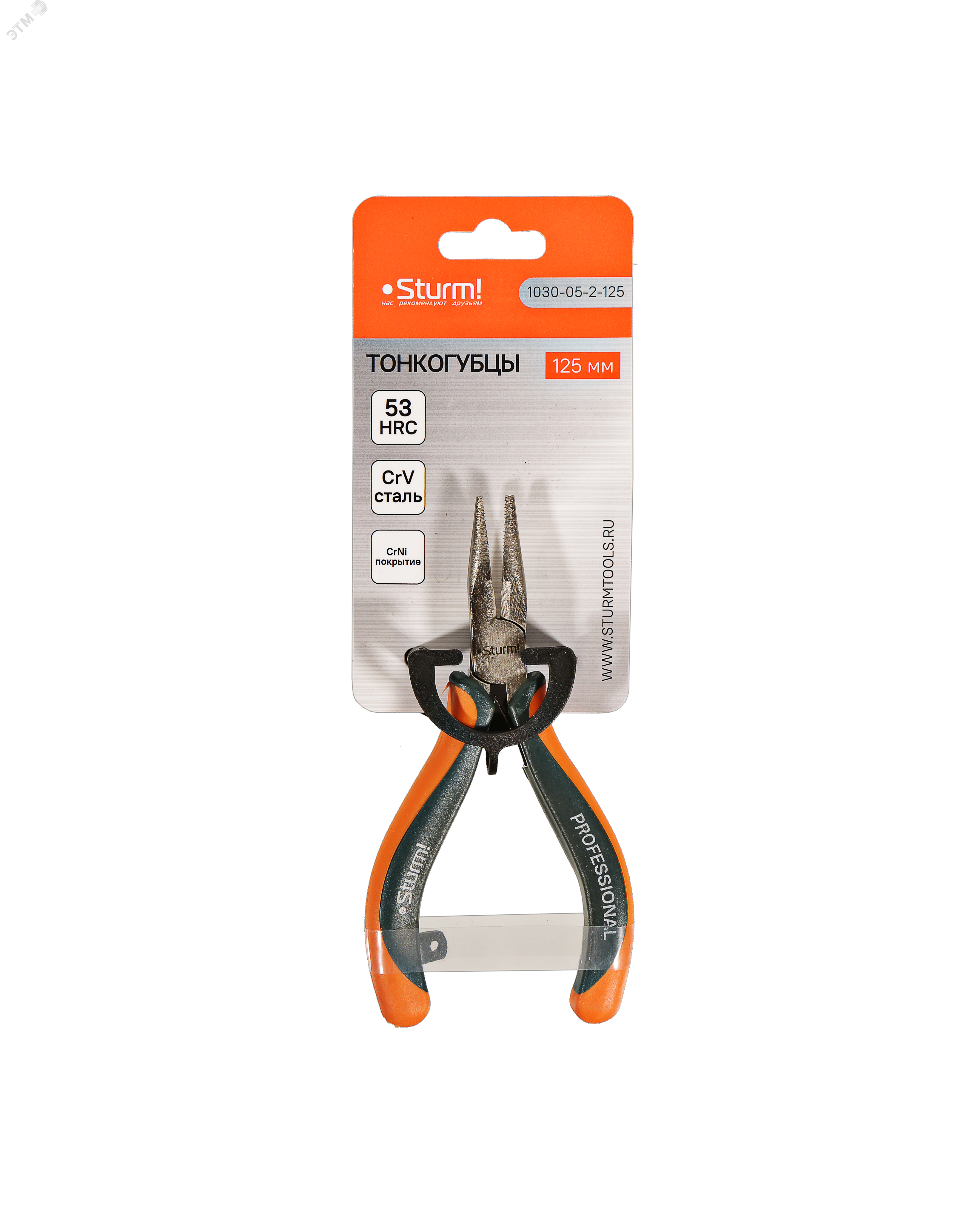 Изображение товара Тонкогубцы 125 мм с двухкомпонентными рукоятками (шт)