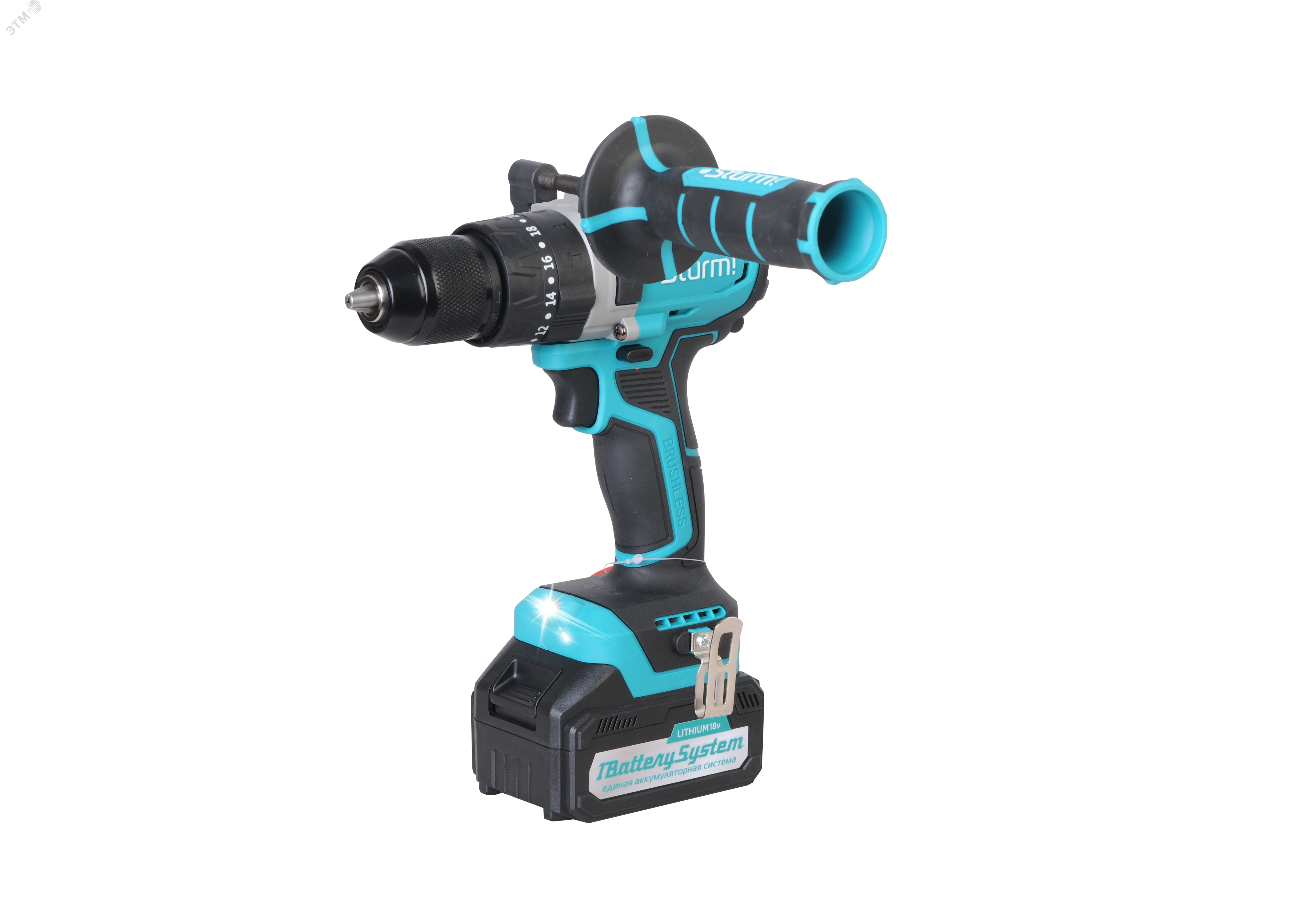 Изображение товара Аккумуляторная дрель Sturm CD2080 18В с бесщеточным мотором и крутящим моментом 80Нм