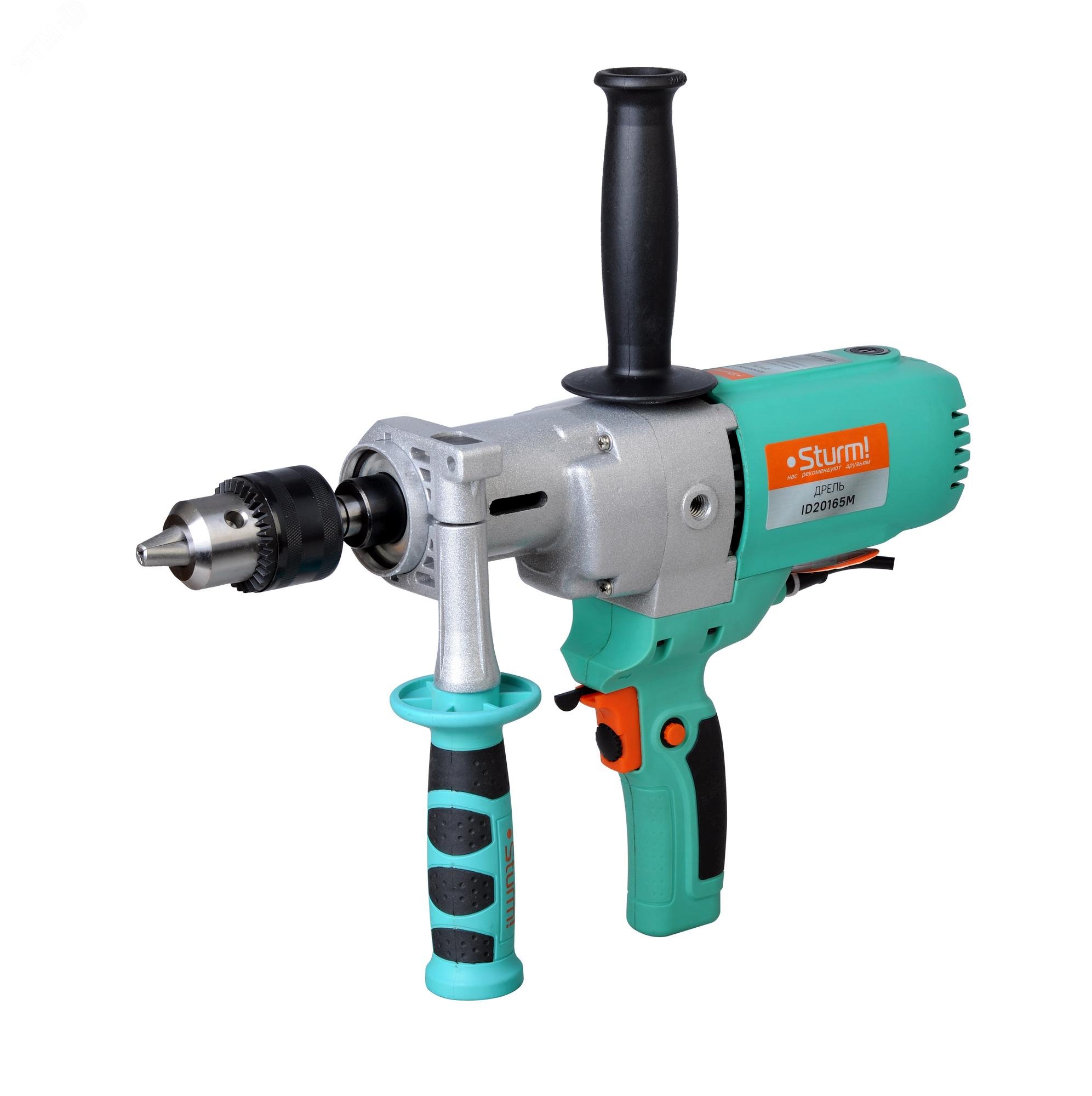 Изображение товара Дрель низкооборотистая Sturm ID20165M 1650Вт патрон 16мм металлический редуктор