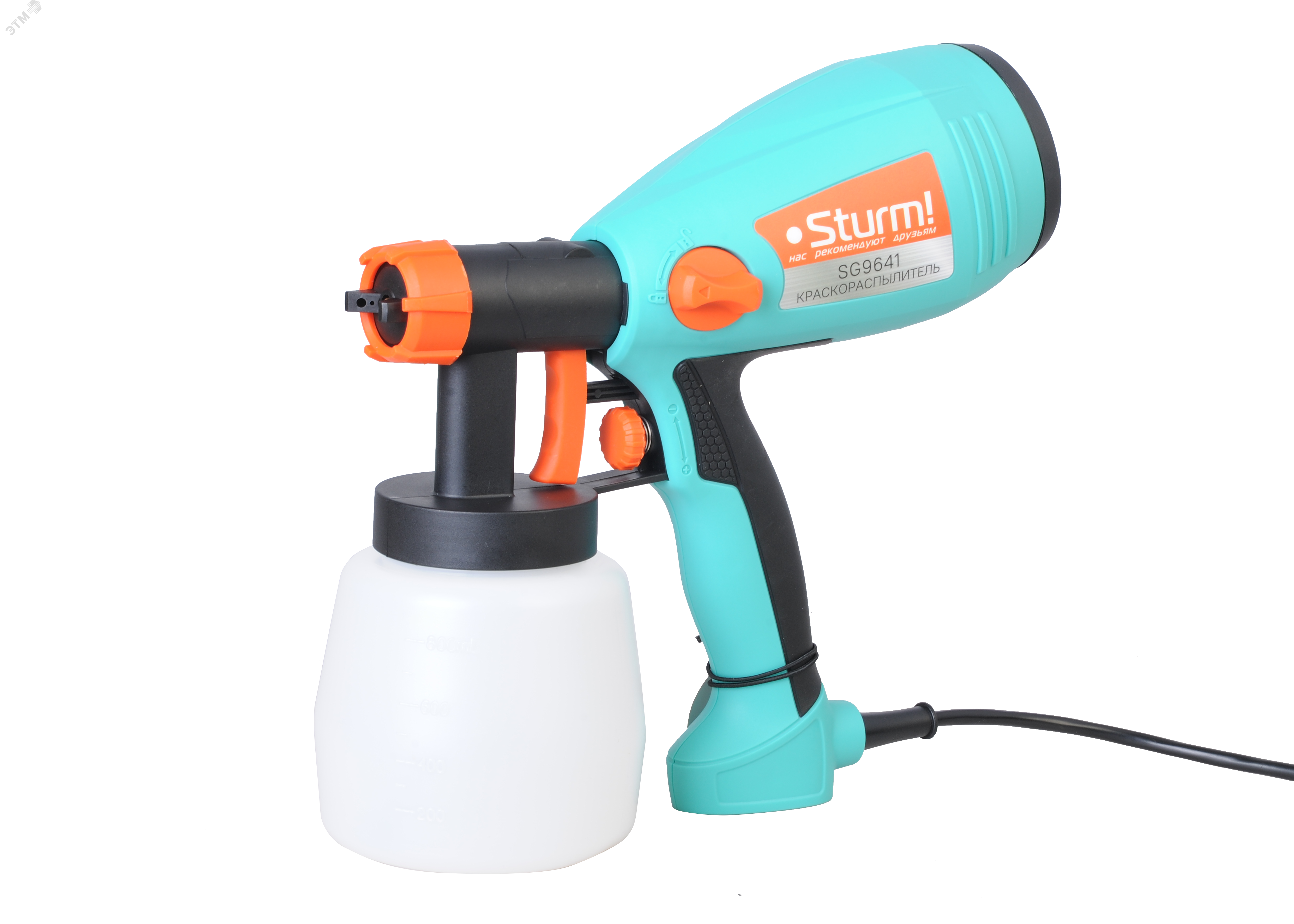 Изображение товара Электрический краскопульт Sturm 400 Вт 0.8 л HVLP 2.8 мм