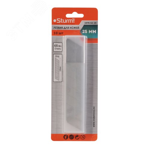 Изображение товара Лезвия для ножей 25 мм сегментированный тип (1 комплект - 10шт) (комплект)