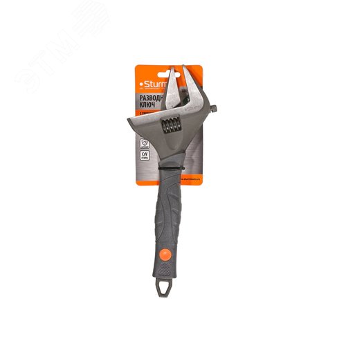 Изображение товара Ключ разводной 300 мм с усиленными губками и обрезиненной рукояткой (шт)