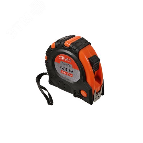 Изображение товара Рулетка с 2-х сторонней шкалой усиленный магнит обрезиненный корпус 2-ой зацеп 10м X 25мм (шт)