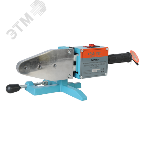 Изображение товара Аппарат для сварки пластиковых труб 2500Вт '20-63мм в металлическом кейсе (6 насадок в комплекте) (шт)