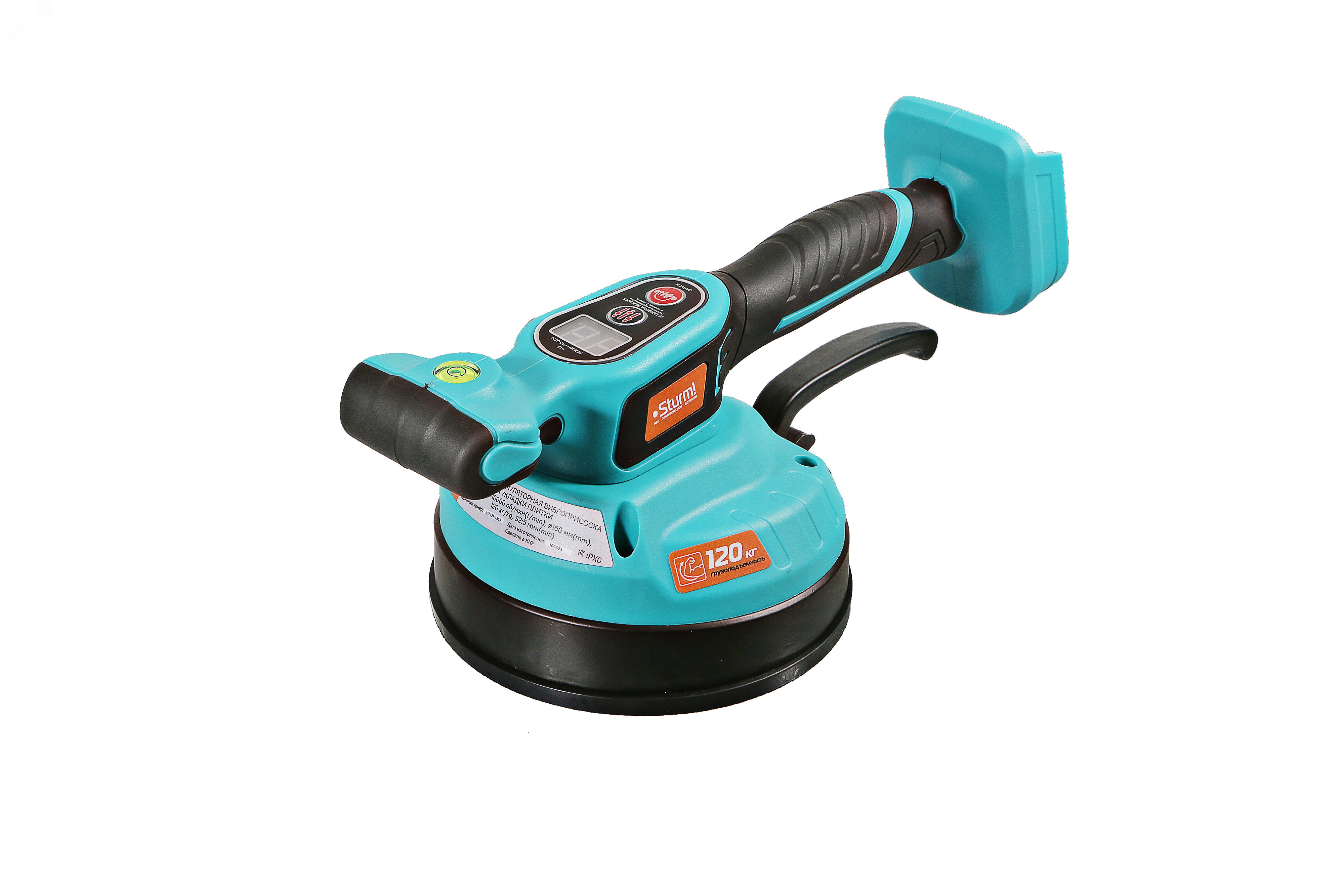 Изображение товара Виброприсоска аккумуляторная для укладки плитки Sturm 18В 120 кг 160 мм без АКБ и ЗУ