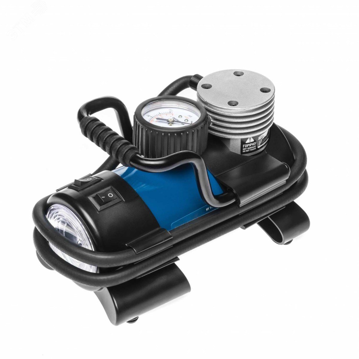 Изображение товара Автомобильный компрессор Hyundai HY 1765 с ярким светодиодным фонарем