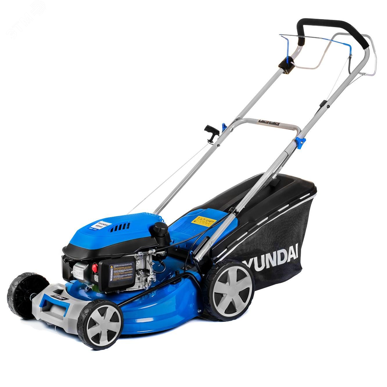 Изображение товара Газонокосилка бензиновая Hyundai L 4620S с самоходом и функцией мульчирования
