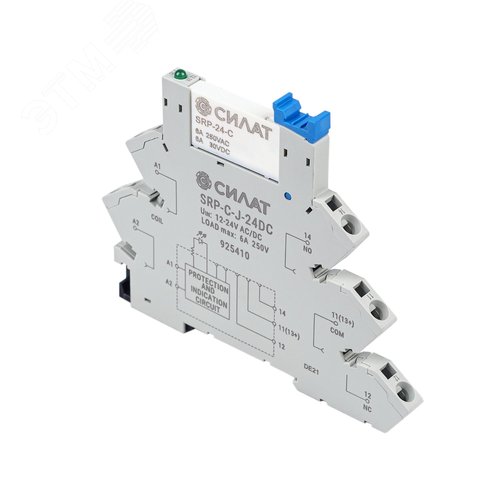 Изображение товара Модуль релейный 12-24 V AC/DC пружинный зажим (шт)